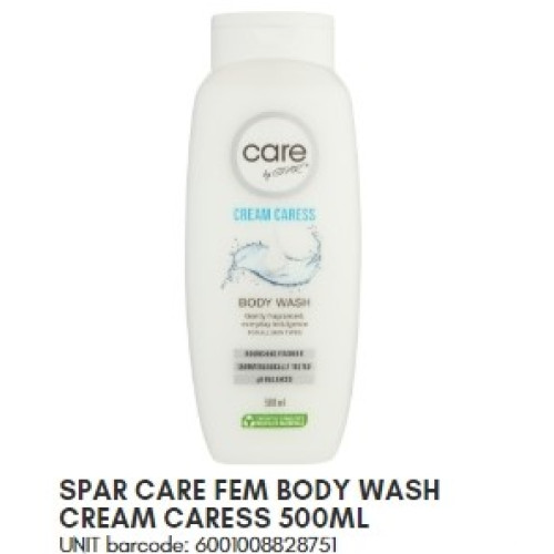 SPAR CARE F B/WASH C/CARESS 500ML (RF)